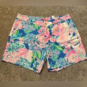 Lilly Pulitzer Ladies Jayne Stretch Shorts- Peony for your thoughts